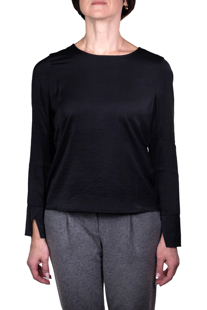 1 Блузка Taifun by GERRY WEBER чорна, віскоза з еластаном, для жінок, осінь-зима
